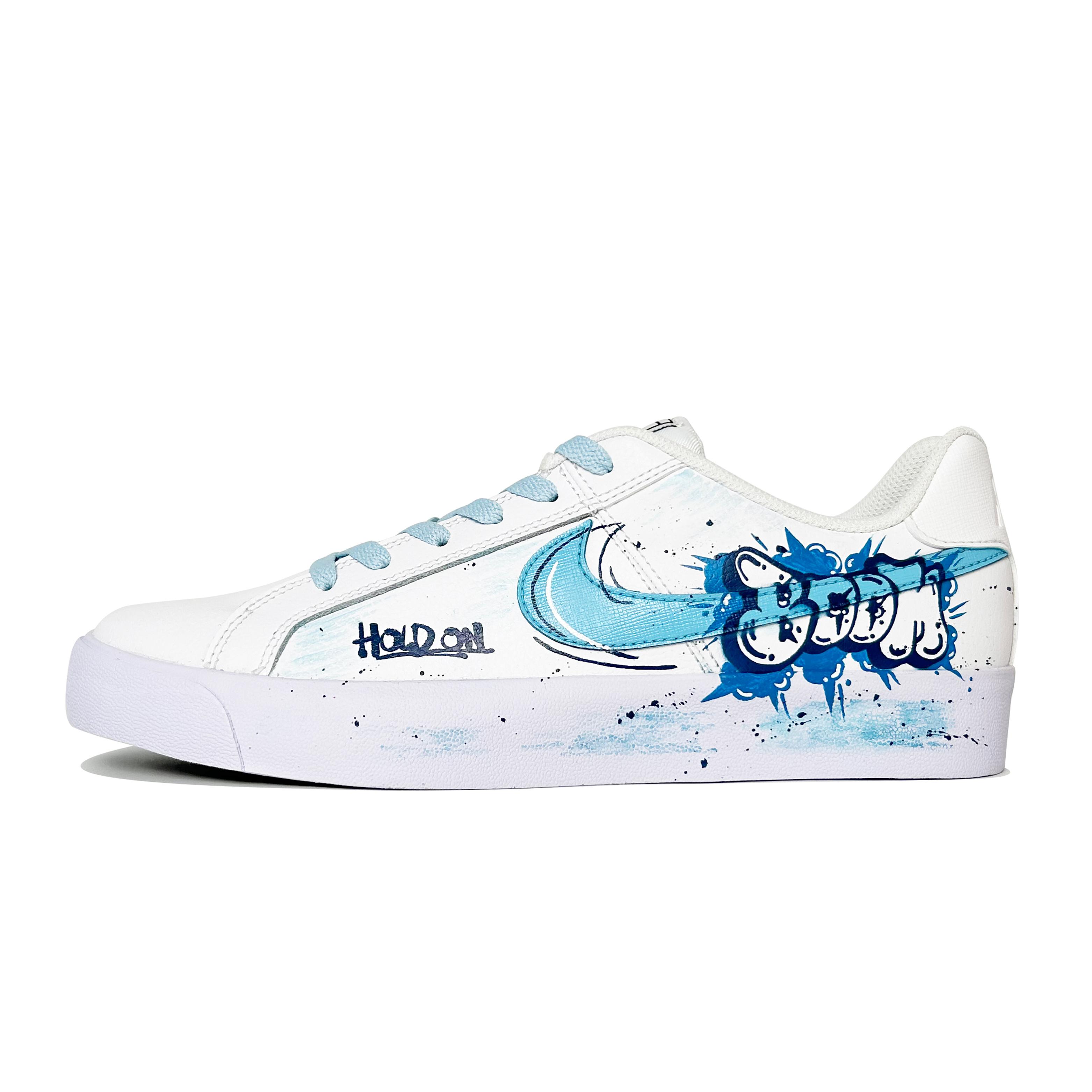 

Nike Court Royale Blue Storm Abrasion Resistant Slip Resistant Low top Skateboard Shoes Unisex Blue White BQ4222-103(Team146-) 38.5