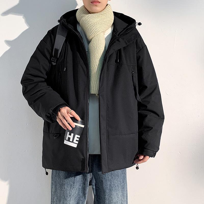 

WASSUPNEST Men s Loose Hooded Down Jacket - 2025 Autumn/Winter Trendy American Style M