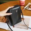 Bolso Bandolera de un Solo Hombro Moda Femenina Temperamento Cuero Bolso de Mujer Vertical para Teléfono Móvil Bandolera Mini Pequeño Bolso