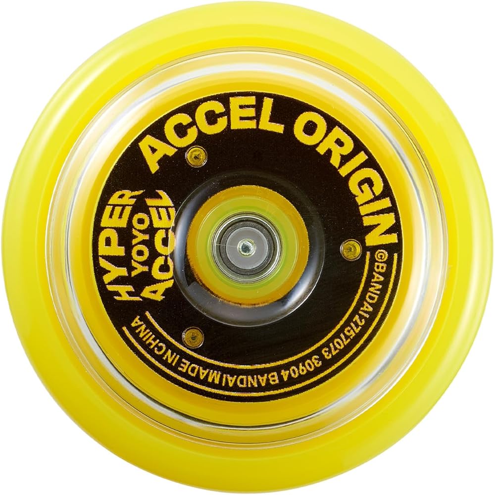 Bandai Hyper Yoyo Accel Origin - Dirty Yellow - High Performance Toy Yo-Yo with Durable Design and Smooth Spin