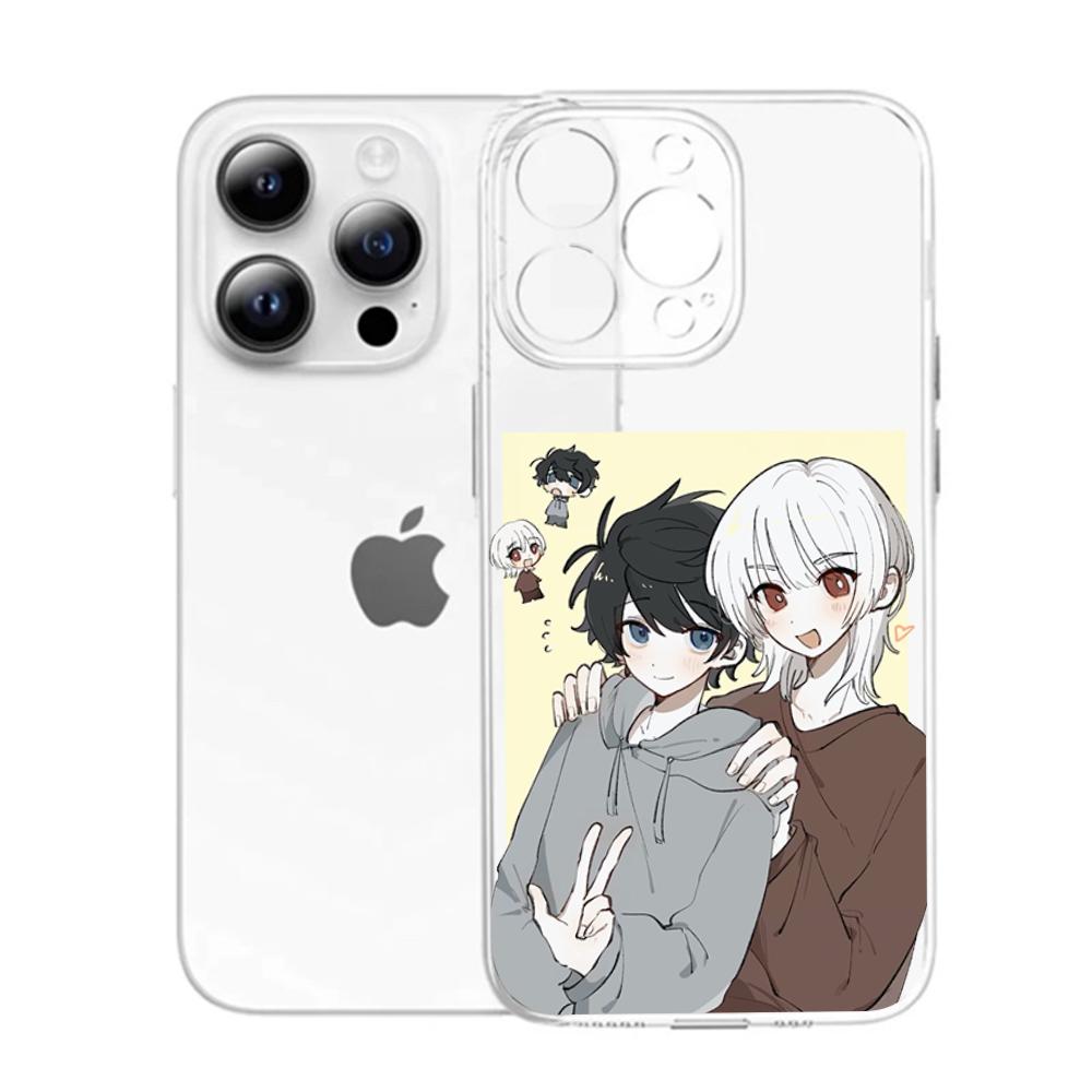 

Shion and Haru Saihate Station Phone Case For iPhone 16,15,14,13,12,11 Pro,Max,Plus,X,XS,XR,SE,Mini Transparent Silicone Soft iPhone16