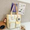 High Value Shoulder Bag Female Cute Food Tote Big Bag Primary and Secondary School Students Class Books Hand Bag