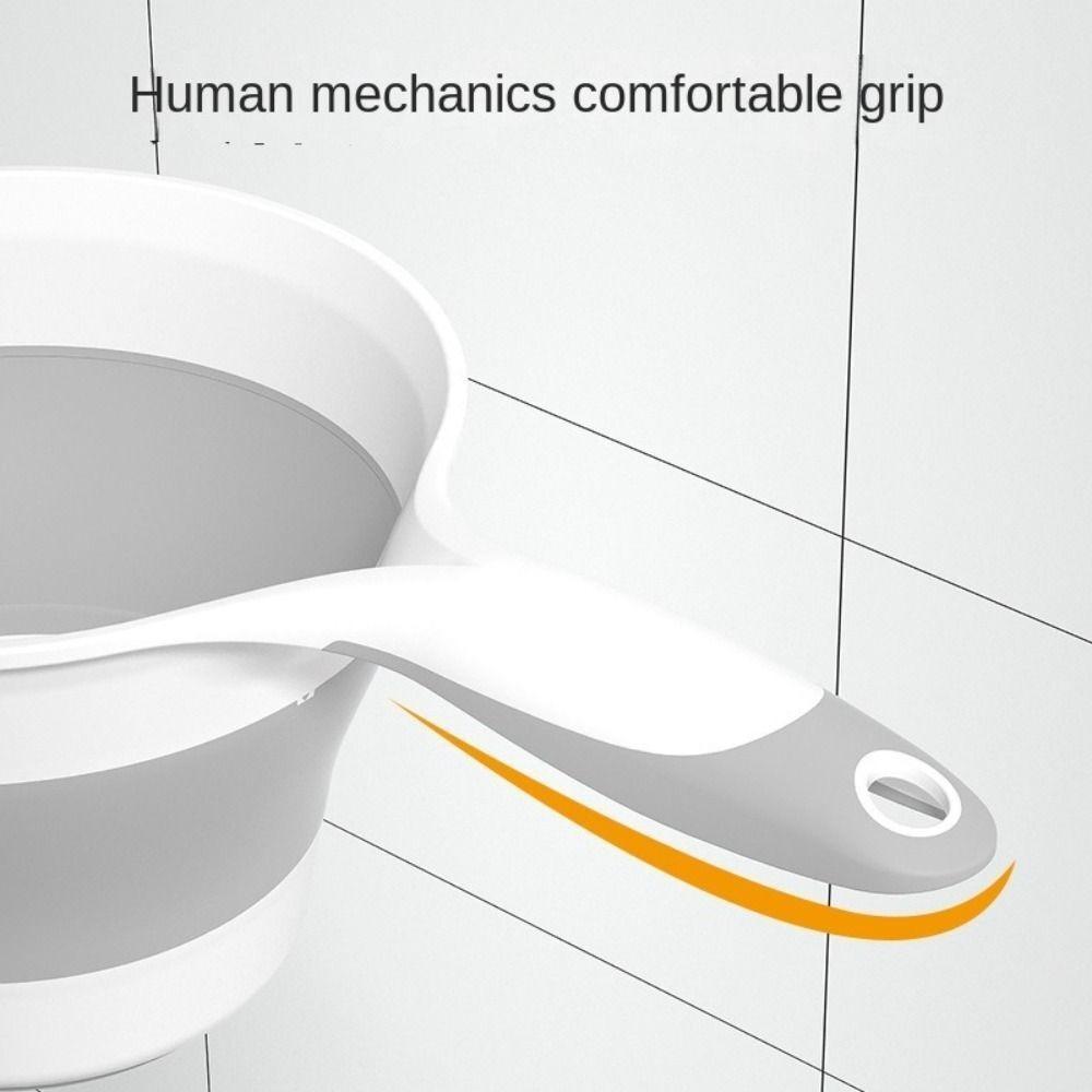 Multi-purpose Collapsible Bath Scoop Long Handle Folding Water Scoop Kitchen Water Ladle Travel