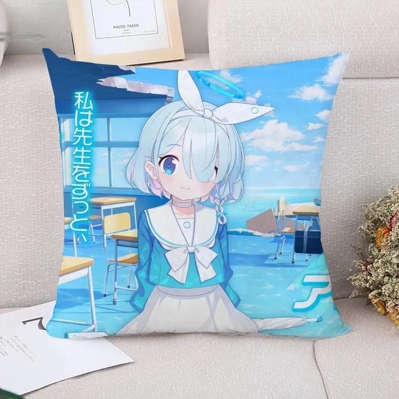 Cushion Covers for Bed Pillows Blue Archive Decorative Pillowcase 40x40 Body Pillow Cover 45x45 Pilow Cases Fall Decor Sofa Home