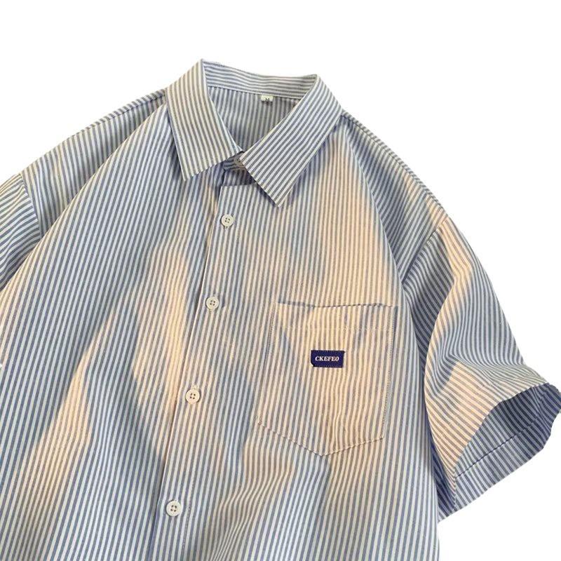 2024 Summer Striped Loose Shirt for Men & Couples - Lightweight Casual Top