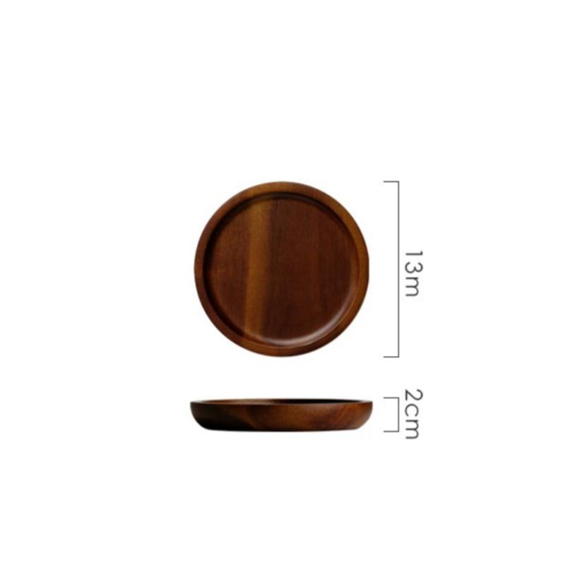 

Wooden Storage Tray Living Room Round Storage Tray Modern Simple Dining Room Fruit Plate Nordic Home Decoration Organize Disk
