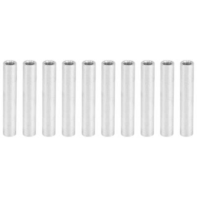 10 Stück Runde Abstandshalter Aluminiumlegierung Innengewinde Intervall Verbindungssäule Kit M4x0.7mmLang 34mm