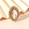 Vintage Chic Exaggerated High-end Exquisite Luxury Oval Ring - Trendy Sparkling  and Open-ended