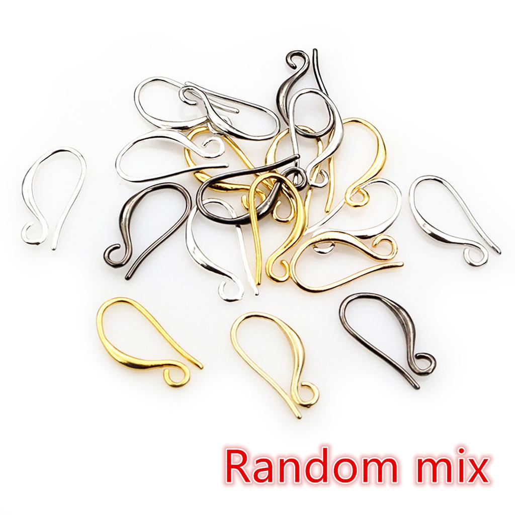 20pcs 17x9mm Silver Gold Color Brass Earring Findings Earrings Clasps Hooks Wire DIY Jewelry Making Accessories Earwire Supplies