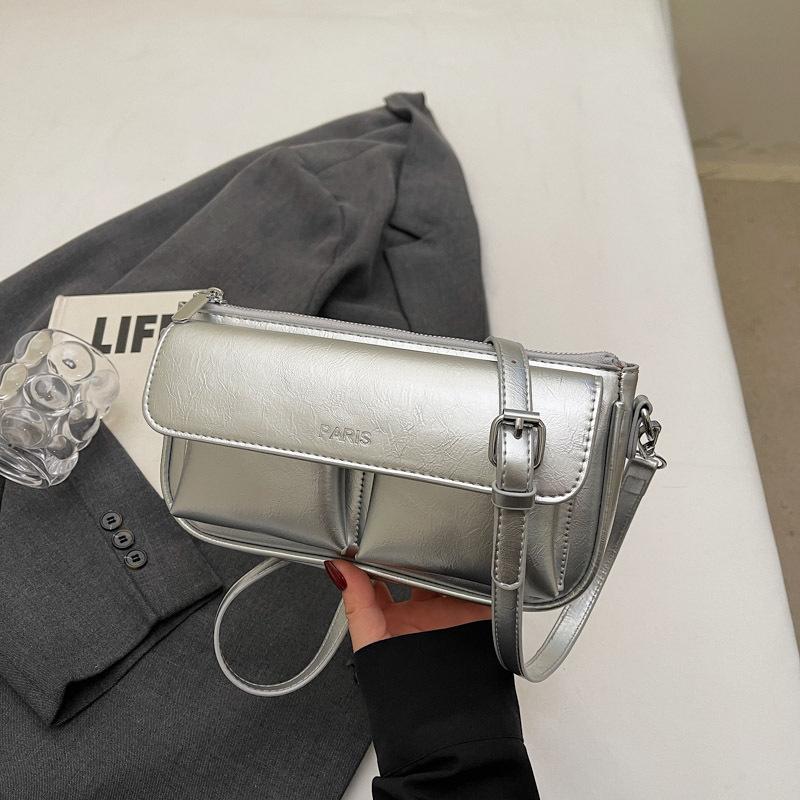 2025 summer new niche high-value retro underarm baguette bag women's casual shoulder messenger bag