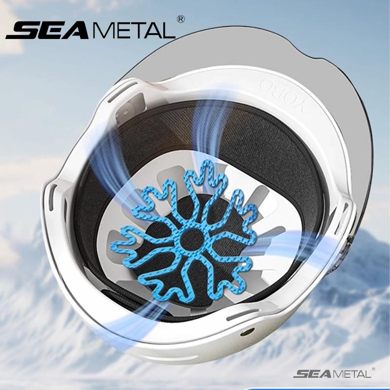 

SEAMETAL Motorcycle Helmet Interior Pad Flexible Helmet Inner Silicone Pad Interior Protector Helmet Padding Motorcycle Helmet 1pc чорний