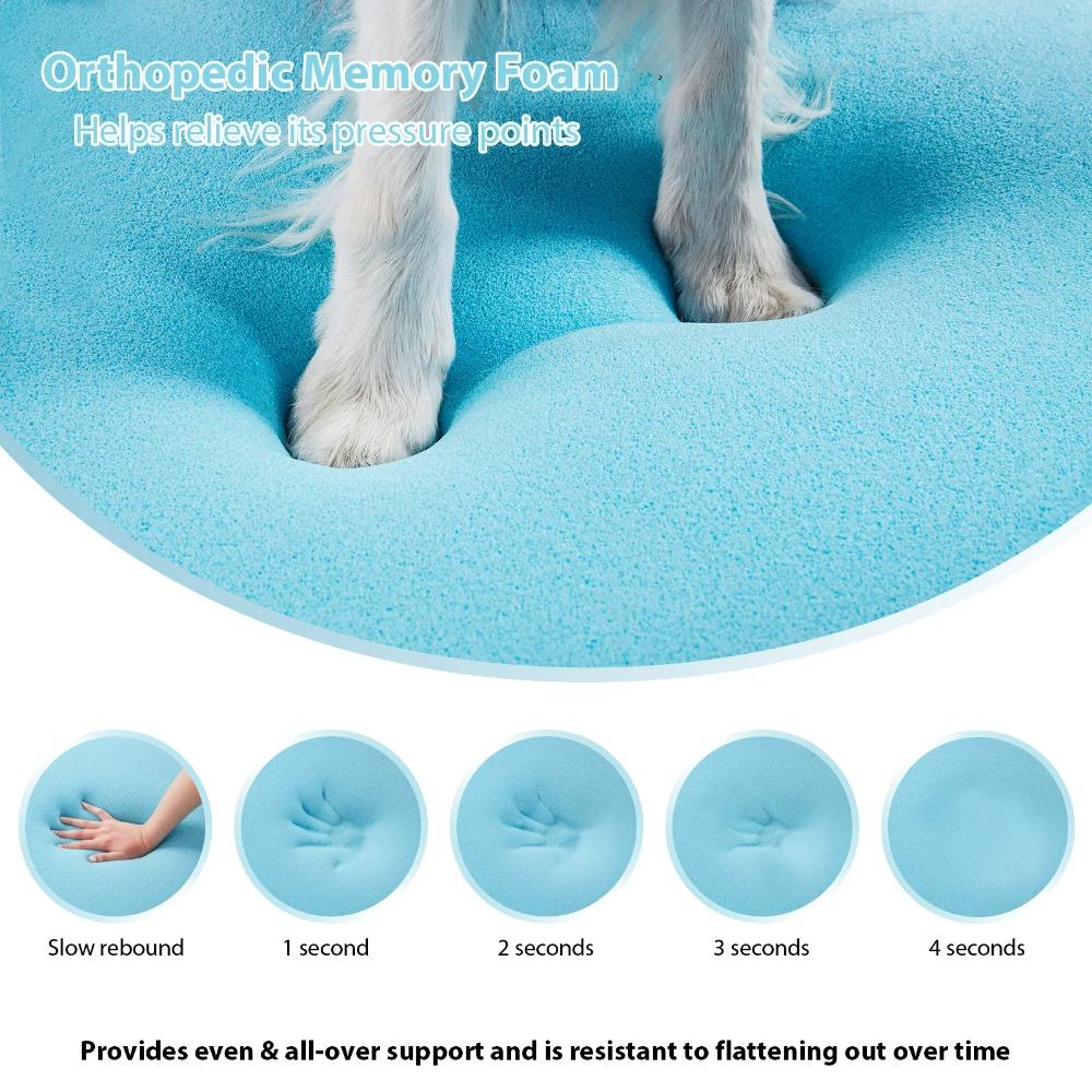 Orthopedic Memory Sponge Dog Bed with Universal C-Type Armrest Removable Pet Sofa Comfortable Cat Nest Dog Pad