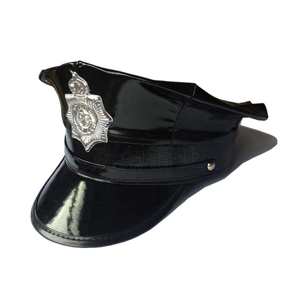Cosplay Police Hat Wide Brim Octagon Cap Halloween  Supplies Special Police Props