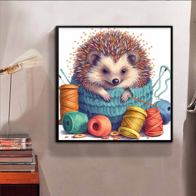 Nieuwe Collectie 5D DIY Volledige Cirkel Diamant Schilderen "Egel" Borduurwerk Kruissteek Huisdecoratie Cadeau