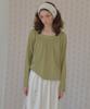 Aueonoseuteljia Lace Eyelet Raglan T-Shirt_Vintage Olive(O26Tp04)