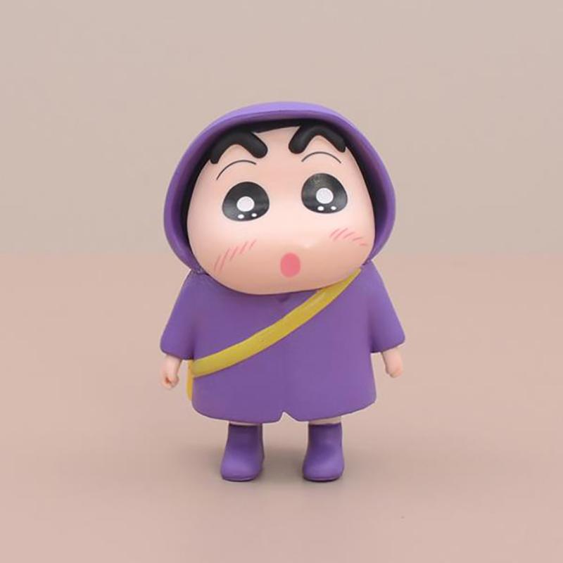 1 pieza 10 cm Kawaii Crayon Shin Chan Figura de Anime Impermeable Pvc Lindo Modelo de Colección Figura de Acción Juguetes Niños Niños Cumpleaños