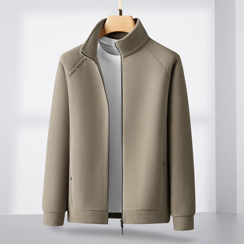 Men s Woodpecker Double-Sided Fleece Jacket – Thick, Warm Inner Layer for Windy Autumn/Winter. 5XL (180-200 jin)
