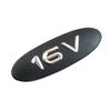 BSP1000 Black Chrome 16V Mould Badge Monogram Emblem for Renault Clio Kangoo 119 Mm X 39 Mm