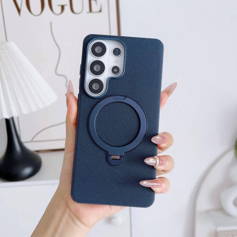 Original Tech-Woven Fabric 360° Magnet Ring Stand Phone Case For Samsung Galaxy S26 S25 S24 Ultra Case for Magsafe Back Cover