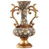 European High-end Home Ornament Retro Luxury Resin Decoration Ornament House Living Room Artificial Flowers Vase