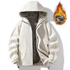 Men's Plus Velvet Thick Hooded Windbreaker - Large Size Warm Loose Workwear Jacket
