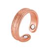 Retro-Stil Blumen-Magnet-Armband & Ring-Set in Rotkupfer für Paare