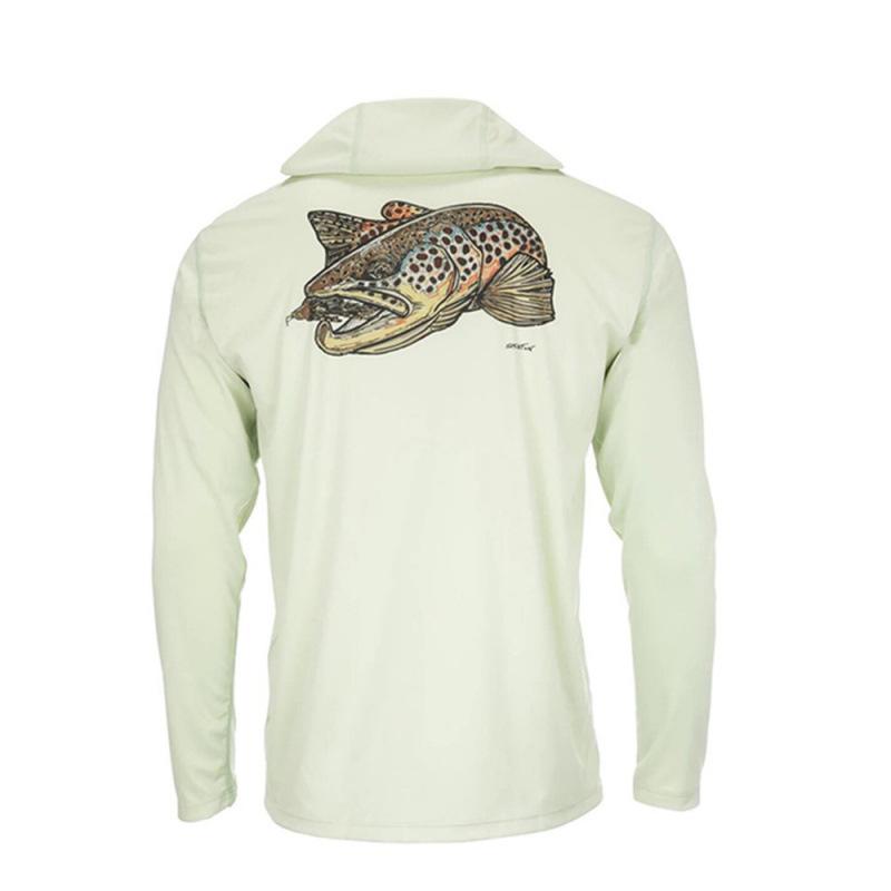 

Чоловіча літня сонцезахисна рибальська сорочка SIMMS з довгим рукавом, капюшоном та ефектом льодяної шовку XL