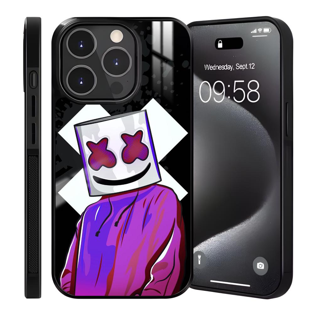 

Fashion DJ M-Marshmello Phone Case For iPhone 16 15 14 13 Pro Max Plus Mini Magnetic Magsafe Wireless Charging Cover iPhone15
