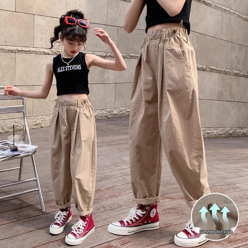 Girls' Quick-Dry Summer Casual Pants 2025 - Loose, Mosquito-Proof for Big Girls