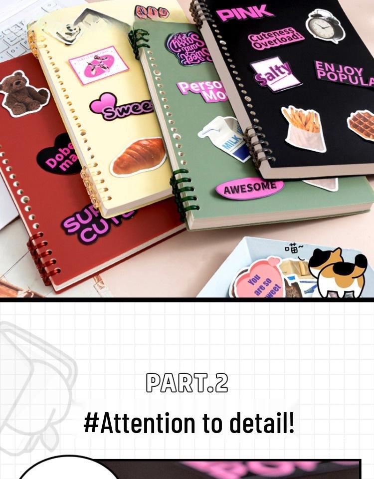 Ergonomic, High-value Loose-leaf Notebook with Detachable Binder; Suitable for High School and Junior High Students.