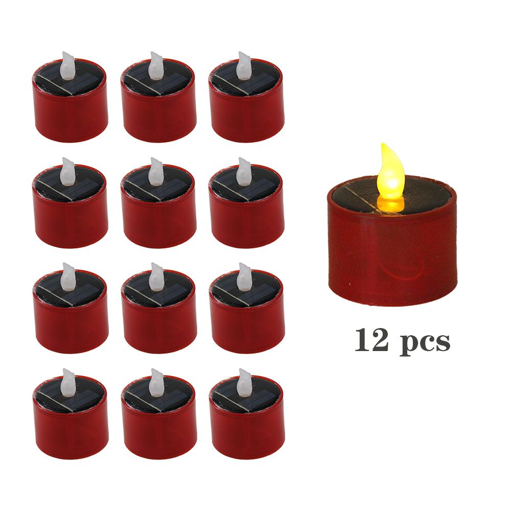 Solar Garden Light Led Candles Flameless Outdoor Waterproof Solar Tea Lights for Party Garden Home Christmas Terrace Decor