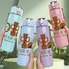 1PC He Is Not Here He Has Risen Cross 750ml Color Plastic Sports Water Bottle Leakproof Flip Straw Lid Suitable for Sports Office Home Use