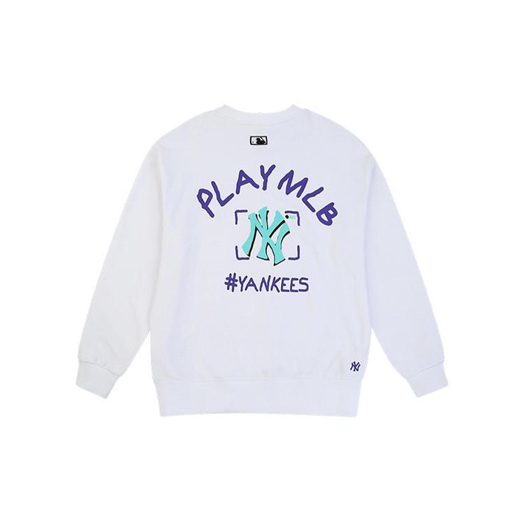New MLB Sweatshirt Fall Unisex White 31MT07011-50W