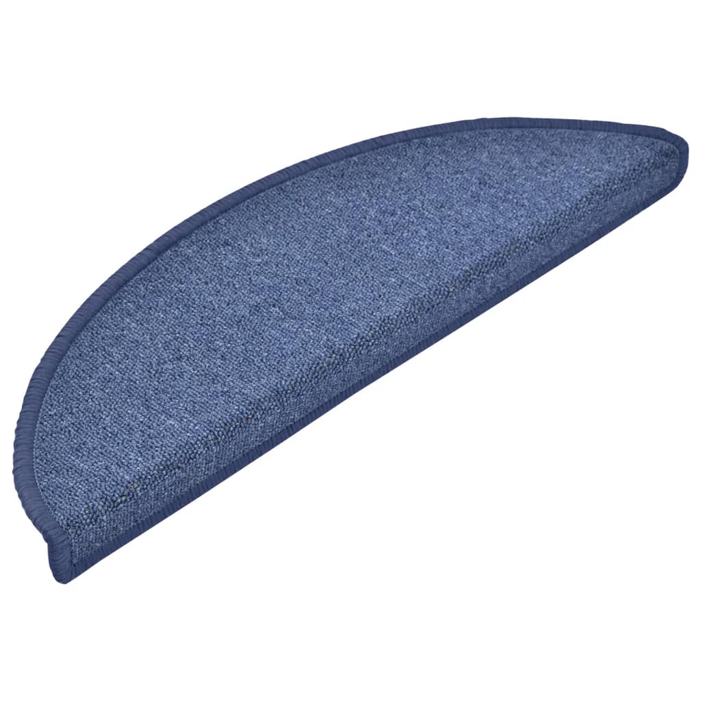 Stair Treads 15 Pcs. 56x17x3 cm Blue Semi Circular