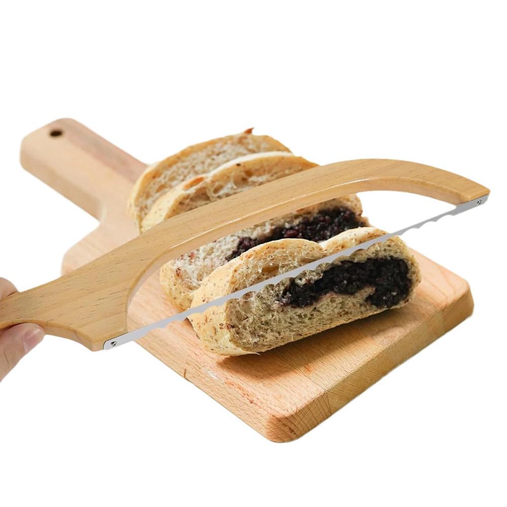 15.75In Bread Slicer For Homemade Bread For Bagels, Baguettes And More