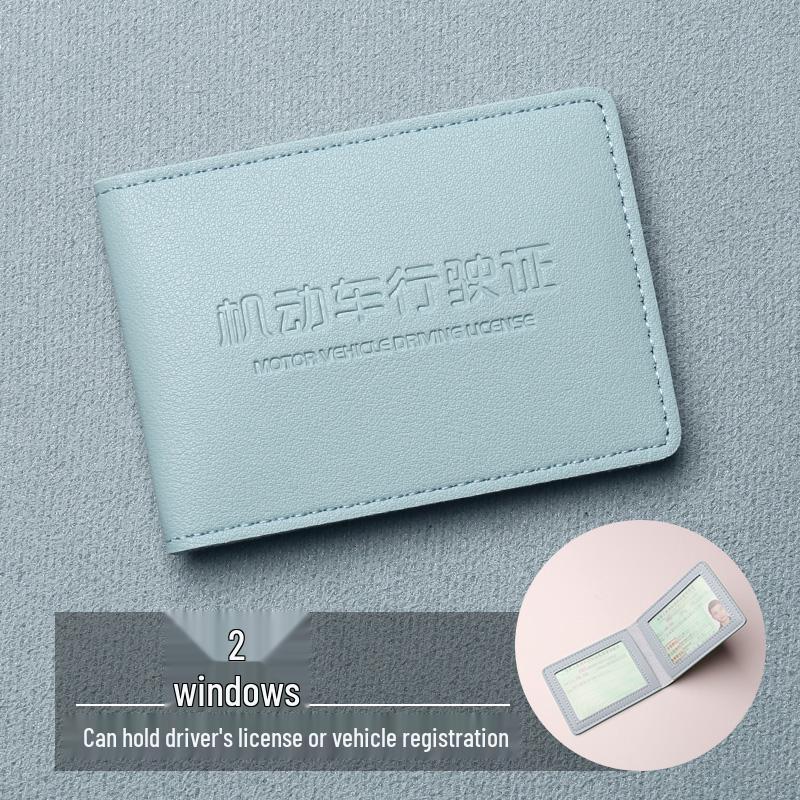 Men's 2025 Style Two-in-One Motor Vehicle License Leather Cover and Card Holder