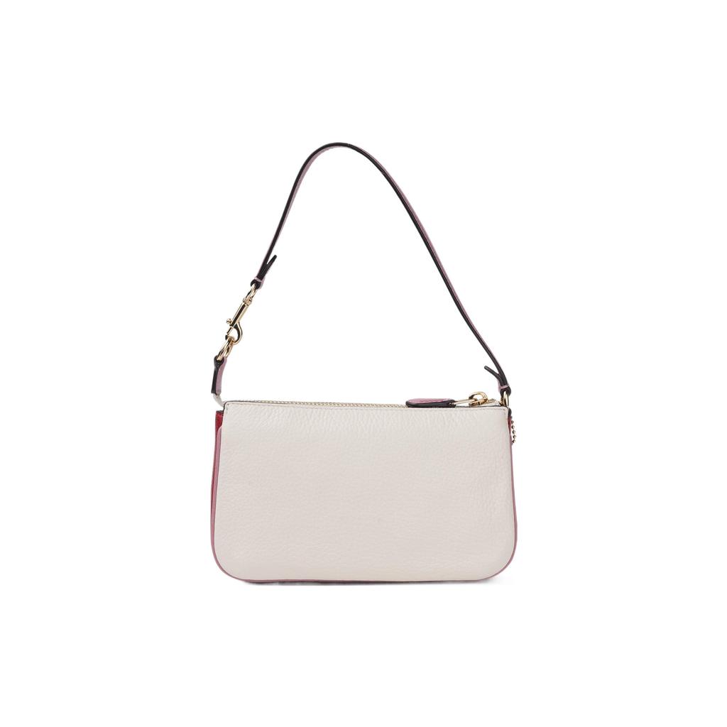 New COACH Nolita Leather Pochette, Shoulder Bag, Clutch Trumpets Women's White C8876-IMFFL