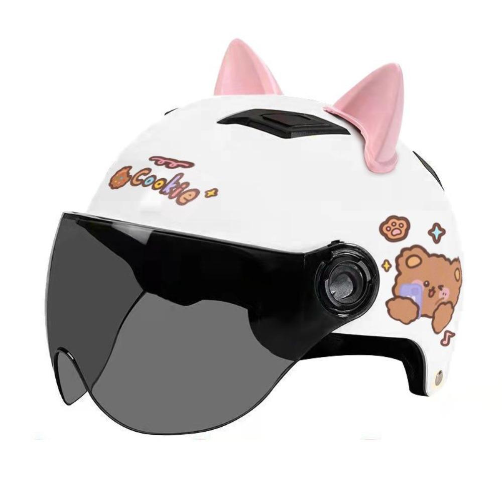 Cat Ears Electric Car Helmet Men and Women Half Helmet