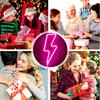 Creative LED Lightning Shape Festival Home Atmosphere Lamp Stylish Neon Style Multicolor Light Decor