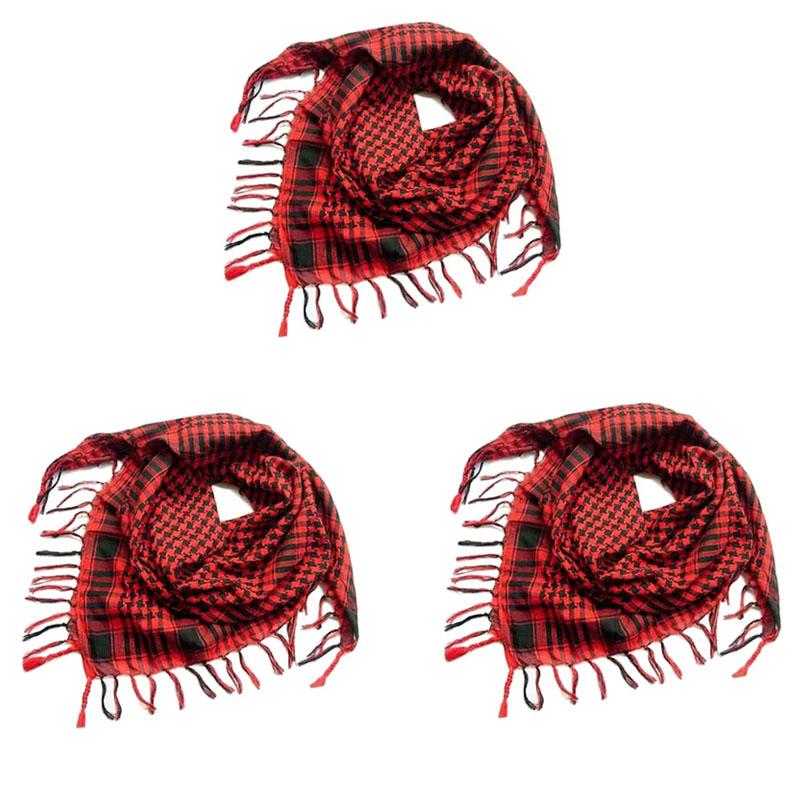 123Pcs Tactical Keffiyeh Shemagh Arab Scarf Shawl Neck Cover Head Wrap Cotton Winter Scarves Men'S Outdoor Hiking Shawl
