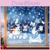 Christmas Static Cling Window Decals With White Christmas Snowman For Holiday Decor
