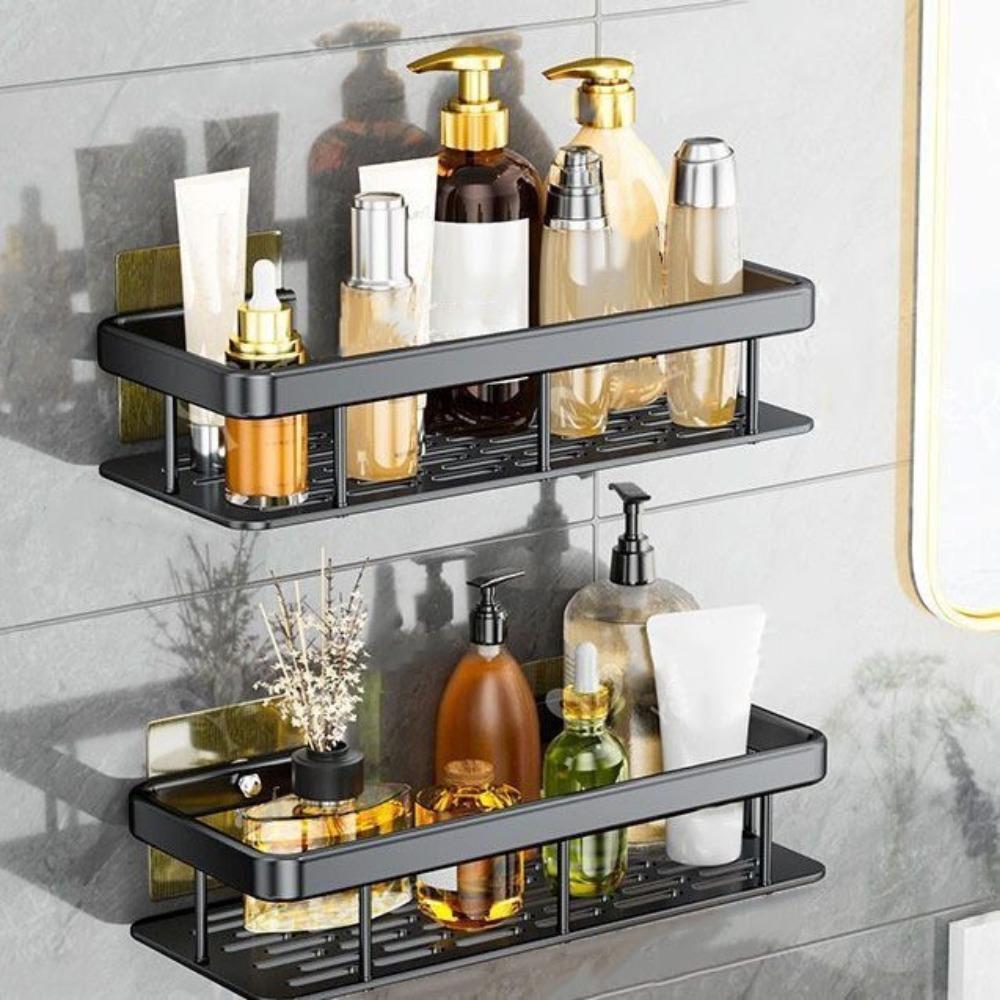 

2Pcs Waterproof Bathroom Storage Rack Thicken Large Capacity Cosmetic Storage Box Rustproof Easy Install Home Storage Organizer