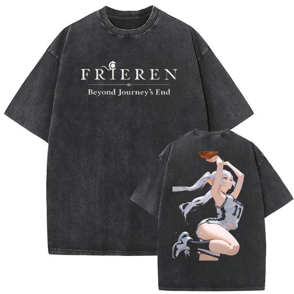 

Frieren Beyond Journeys End T Shirt for Unisex Short Sleeve Clothing Women Cotton Vintage TShirts Round Neck Tee Shirt S