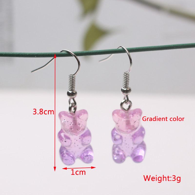 Purple Color Women Dangle Earrings Small Round Unusual Earrings Fashion Flower Butterfly Hanging Earrings Pendientes Mujer