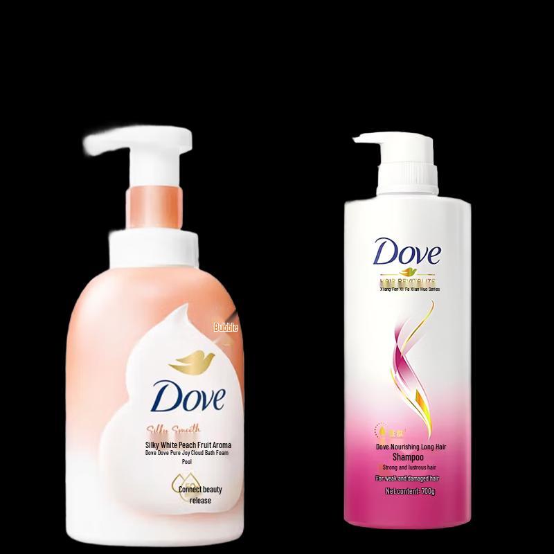 

Dove White Peach Body Wash & Long Hair Shampoo Combo