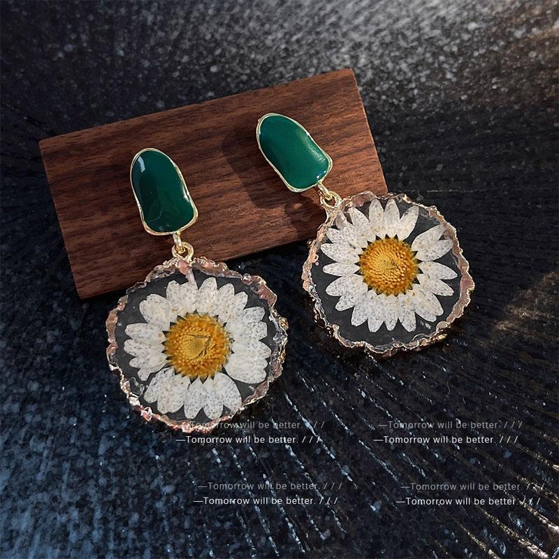 

Серьги Fairy Grade Daisy Flower, высококачественные корейские модные серьги для женщин, трендовые