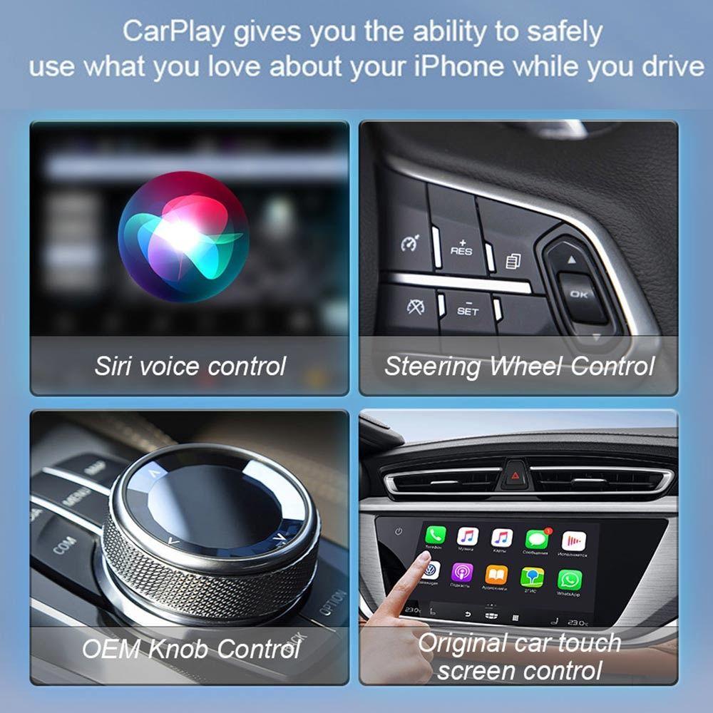 2 IN 1 Wireless CarPlay Adapter Bluetooth 5.0 Smart Mini Box Wireless Connection Dongle  Car