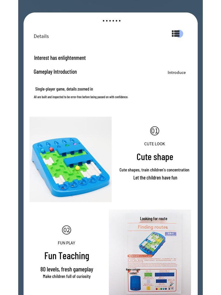 Dropshipping Wczesna Edukacja Wyzwanie Labirynt Rodzic-Dziecko: Dziecięca gra stołowa typu puzzle z odnajdywaniem drogi dla przedszkola.