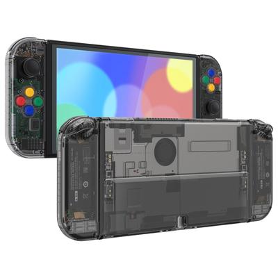 Not the Main Unit Clear Material Back Plate for eXtremeRate Switch Compatible with OLED PC Switch Back Switch Compatible with Switch OLED Joycon