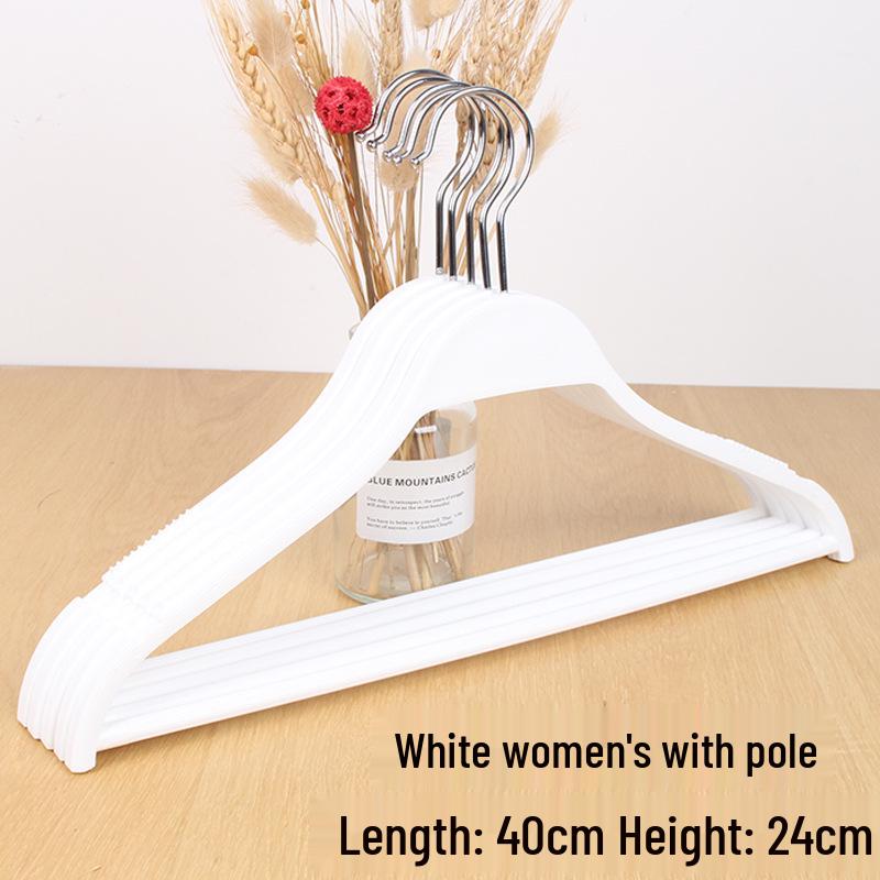 Wide-Shoulder Seamless Plastic Clothes Hanger Set for Suits and Overcoats
